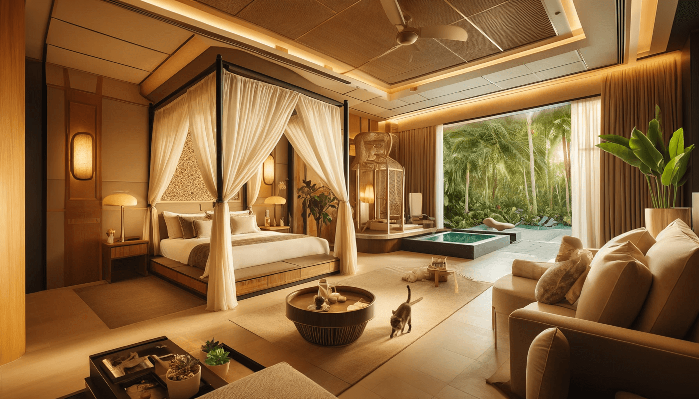 Luxury hotel room